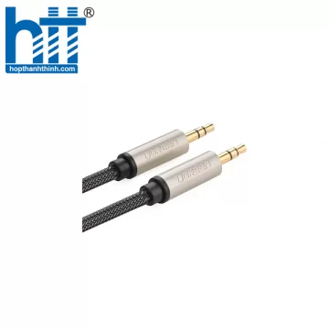 Ugreen 40778 0.5M màu Đen Cáp âm thanh 2 đầu 3.5mm dương đầu bọc kim loại cao cấp AV125