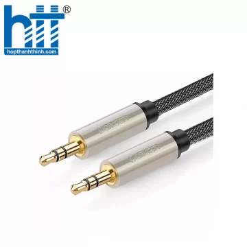 Ugreen 40778 0.5M màu Đen Cáp âm thanh 2 đầu 3.5mm dương đầu bọc kim loại cao cấp AV125