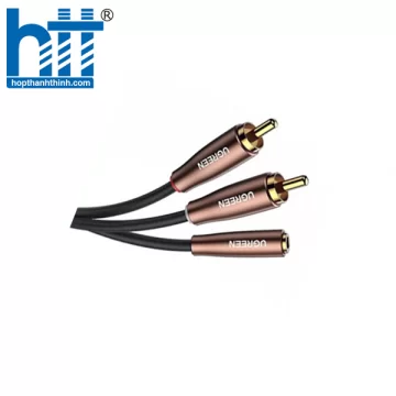 Ugreen 50130 1M Màu Đen Cáp chuyển âm thanh 3.5mm sang 2 cổng RCA dương AV198 20050130