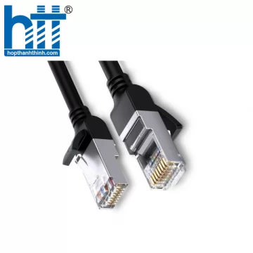 Ugreen 50190 0.5M màu Đen Cáp mạng LAN CAT 6 Đầu bấm kim loại NW101 20050190