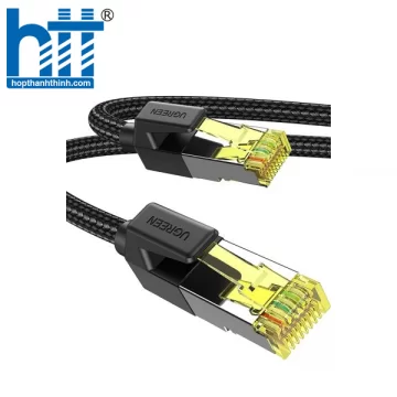 Ugreen 80423 2M Cat7 Cáp Ethernet bện bằng đồng nguyên chất OD5.5mm Đen NW150 10080423