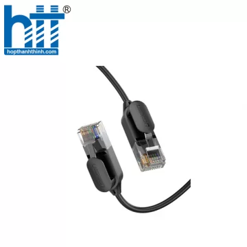 Ugreen 70654 5M cat6a 10Gbps 500MHz OD2.8mm Utp cáp mạng siêu mỏng thuần đồng màu đen NW122 20070654