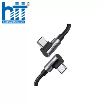 Ugreen 70529 1M 60W Đen Góc USB Loại C Sang C Góc 3A Cáp Dữ Liệu US323 10070529