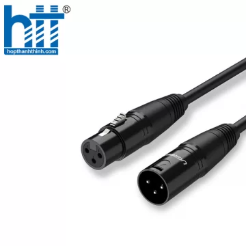 Ugreen 20714 10M Màu Đen Cáp nối dài Microphone cannon âm thanh AV130 20020714