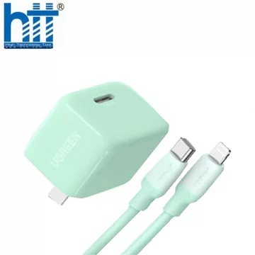 Củ sạc nhanh 20W USB Type-C Ugreen 60898 xanh lá