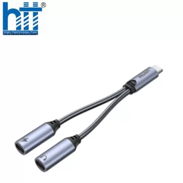 Dây cáp chia TYPE-C ra TYPE-C Audio PD60W M206A Unitek