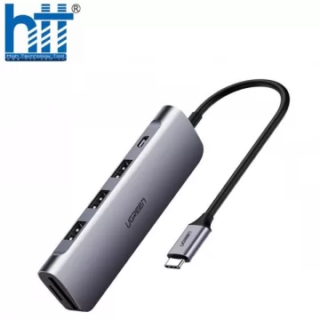 Bộ chuyển Đổi Type C Sang HDMI + USB 3.0*2 + SD/TF + PD Ugreen 70411
