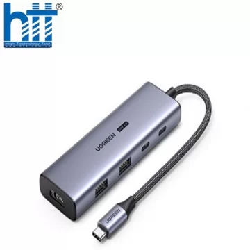 Hub 5 trong 1 CM500 (USB-C sang 2xUSB 3.0 + HDMI + 2xType C) Ugreen 90376