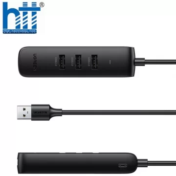 Hub chia USB 2.0 ra 3 cổng USB 2.0 + Lan 100Mbps Ugreen 20984 (hỗ trợ nguồn USB Type-C)