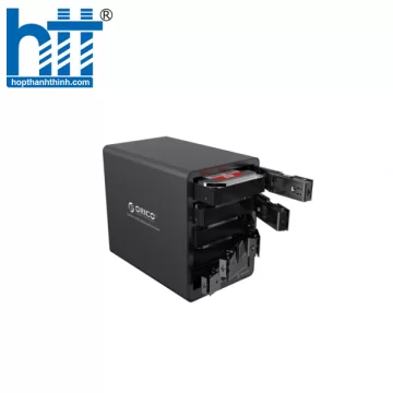 HỘP ĐỰNG 5 Ổ CỨNG ORICO 9558U3-BK ĐEN (TƯƠNG THÍCH 3.5 INCH VÀ 2.5 INCH)
