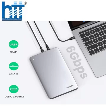 Hộp đựng ổ cứng Ugreen 70797 USB-C 3.5 inch