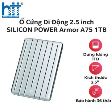 Ổ CỨNG DI ĐỘNG SILICON POWER ARMOR A75 1TB 2.5 INCH SP010TBPHD75S3S (USB TYPE C)