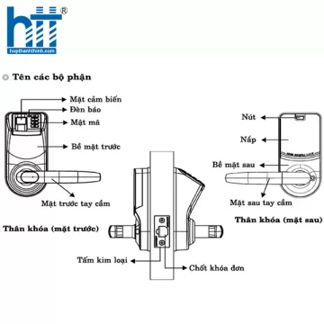 KHÓA CỬA VÂN TAY ADEL DIY 3398