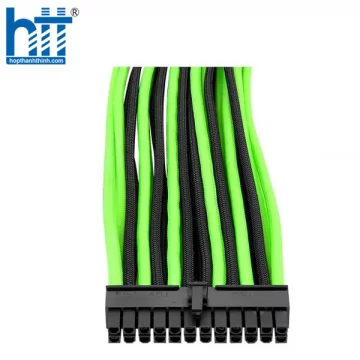 Bộ dây nối dài bọc lưới cao cấp Sleeve Cable - Green / Black