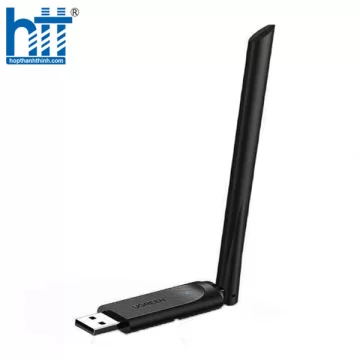 Ugreen 90339 AC650 Màu Đen USB wifi dành cho laptop , PC có ăngten 6dBi hổ trợ chuẩn 2.4Ghz và 5Ghz
