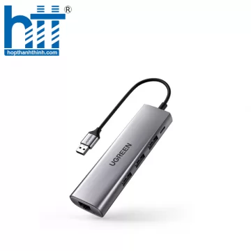 Bộ chia USB 3.0 ra 3 cổng USB 3.0 + Lan Gigabit 1000Mbps Ugreen 60812