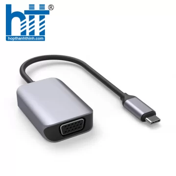 CỔNG CHUYỂN HYPERDRIVE FOR MACBOOK/PC/LAPTOP/IPHONE 15 HDMI/VGA 4K60HZ 2 IN 1 HD-C2HV GRAY