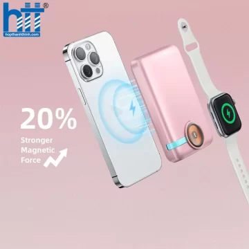 Sạc dự phòng Innostyle Magsafe Powermag Duo 2-in-1 10000mAh IW202BP (Pink)