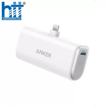 Pin Dự Phòng Anker Nano 5000 12W (Built-In Lightning Connector) - A1645 White