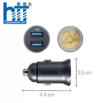 Tẩu Sạc ô tô Anker 2 Cổng PowerDrive 2 Alloy Metal - A2727