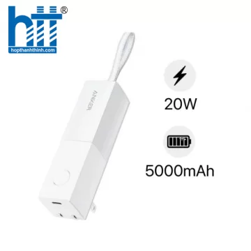 Pin Dự Phòng Anker 511 PowerCore Fusion 5000 - A1633 (Series 5) White