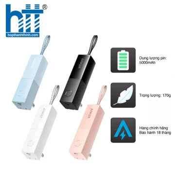 Pin Dự Phòng Anker 511 PowerCore Fusion 5000 - A1633 (Series 5) Blue