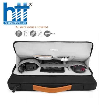 TÚI XÁCH CHỐNG SỐC TOMTOC (USA) BRIEFCASE MACBOOK PRO 15” BLACK NEW A14-D01H