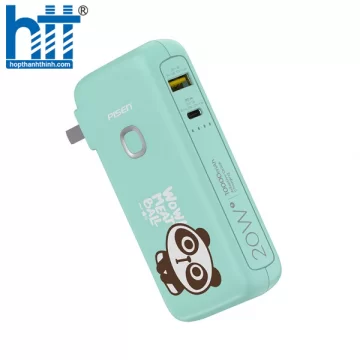 Sạc dự phòng Pisen Quick High Power Box Meatball 10000mAh 20W TS-D309 Xanh