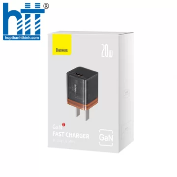 Cốc sạc điện thoại Baseus GaN5 Fast Charger Mini 20W CN Amber Orange CCGP170007