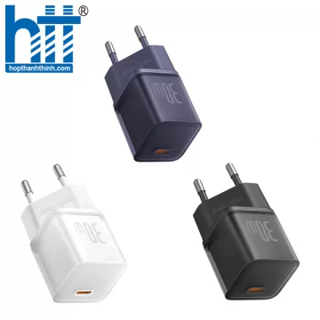 Cốc Sạc Nhanh OS-Baseus GaN5S Fast Charger 1C 30W EU (Chân cắm tròn) P10162504523-00