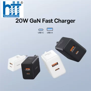 Cốc Sạc Nhanh OS-Baseus Cube Fast Charger C+U 20W (Chân cắm tròn) P10111403113-00