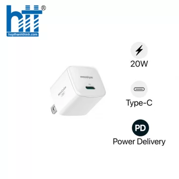 Cốc sạc nhanh siêu nhỏ 20W INNOSTYLE Ultra Minicube IMC20PDWHI màu trắng