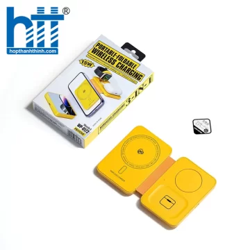 Đế Sạc Không Dây Đa Năng WEKOME WP-U172 3-in-1 Portable Folding Wireless Charger YELLOW