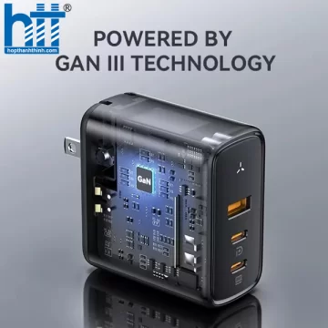 Cốc Sạc Nhanh Voltme Revo 100 Triple-Port PD 100W Wall Charger with GaN Tech ( 2 Type-C + USB) V2074