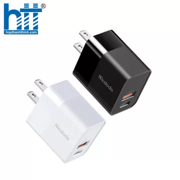 Cốc Sạc Nhanh Mcdodo 20W PD+QC Charger (USB + Type-C) CH-1311 Black