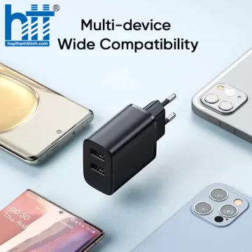 Cốc Sạc Nhanh Mcdodo 12W Dual USB Charger (Chân cắm tròn) CH-5070