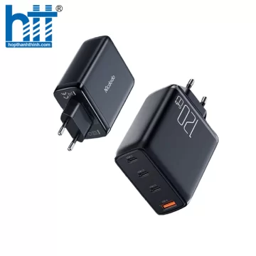 Cốc Sạc Nhanh Mcdodo Convergence Series 120W GaN 4-Port Fast Charger Set (Kèm cáp C to C 2m, 100W, 3 TypeC + USB) CH-0771