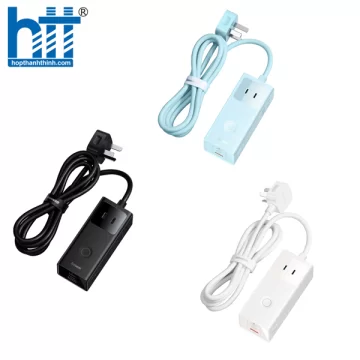 Cốc sạc nhanh 40W Baseus PowerCombo Digital PowerStrip 6IN1 ( 3 AC + 2 Type C +USB ) PSLA010001