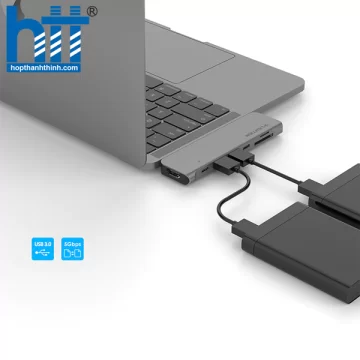 Bộ chuyển đổi USB-C 7 trong 1 Lention CS64THCR
