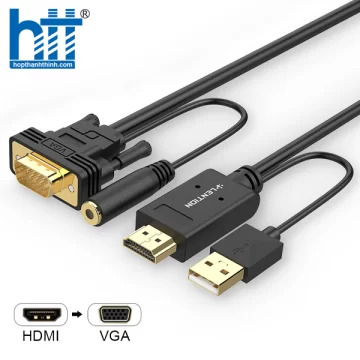 Cáp chuyển đổi HDMI to VGA (2M) Lention HpVa-2M