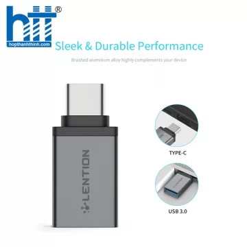 Đầu chuyển đổi USB-C sang USB-A 3.0  Lention C3 Grey