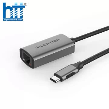 Bộ chuyển đổi USB-C sang RJ45 (1000M) Lention CU604E Grey