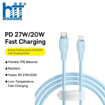 Cáp Sạc Nhanh Baseus Pudding Series Fast Charging Cable Type-C to iP 20W P10355701311-00 1.2M