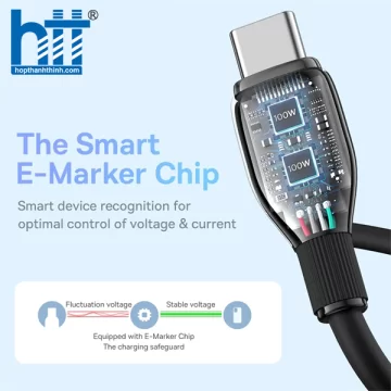 Cáp Sạc Nhanh Baseus Pudding Series Fast Charging Cable Type-C to Type-C 100W WHITE 2M