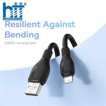 Cáp Sạc Nhanh Baseus Pudding Series Fast Charging Cable USB to iP 2.4A  WHITE 2M