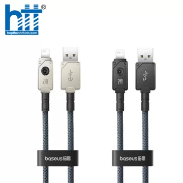 Cáp Sạc Nhanh USB to iP Baseus Unbreakable Series Fast Charging Data Cable USB to iP 2.4A BLACK 2M