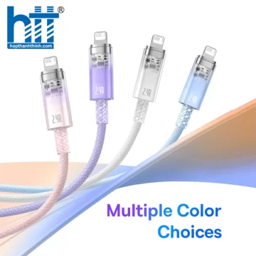 Cáp Sạc Nhanh USB to iP Baseus Explorer Series Fast Charging Cable with Smart Temperature Control WHITE 1M
