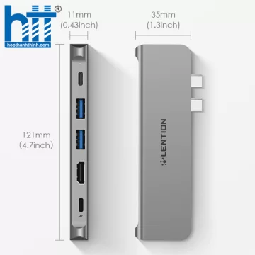 Bộ chuyển đổi USB-C 6 trong 1 Lention CS67H