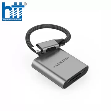 LENTION Đầu đọc thẻ USB-C sang SD / Micro SD, Bộ chuyển đổi thẻ SD 3.0 (CB-C8) GREY