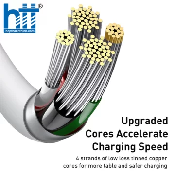 Cáp sạc lightning Baseus Superior Series Fast Charging Data Cable cho iPhone/ iPad White 0.25M